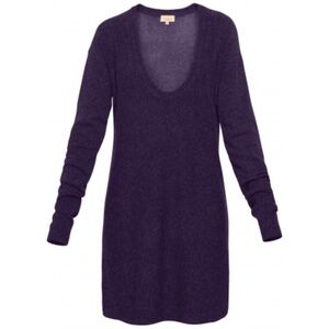 Aritzia Babaton merino-cashmere sweater dress, purple, size xs